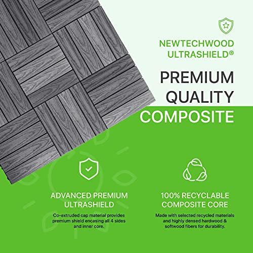 NewTechWood UltraShield Naturale 1 ft. x 1 ft. Composite Deck Tiles - Image 2