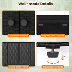 Tangkula Rattan Outdoor Storage Cabinet - Image 7