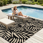 Smiry Outdoor Rug 6x9 ft Waterproof Reversible Leaf Mat - Image 3