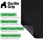 GORILLA GRIP Traffic Guard Indoor Outdoor Heavy Duty Door Mat, 70x24 Black - Image 2