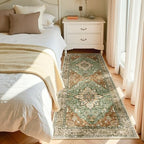 RELEANY Washable Area Rug, Runner 3'x8', Brick/Brown/Green - Image 2