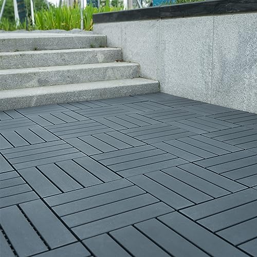 Plastic Interlocking Deck Tiles, 44 Pack Patio Deck Tiles, Patio Floor Decking - Image 7