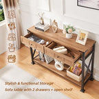 Hombazzer Console Table with 2 Drawers - Image 5