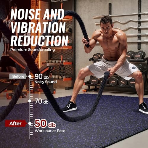 SUPERJARE 0.79'' Extra-Thick 6 Pcs 24 Sq Ft Exercise Equipment Mats - Image 4