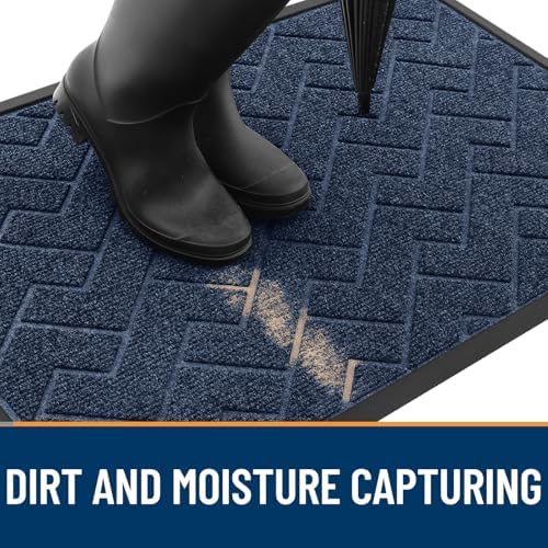 OLANLY Front Door Mat Outside 47x23, All-Season Absorbent Rubber Doormat - Image 7