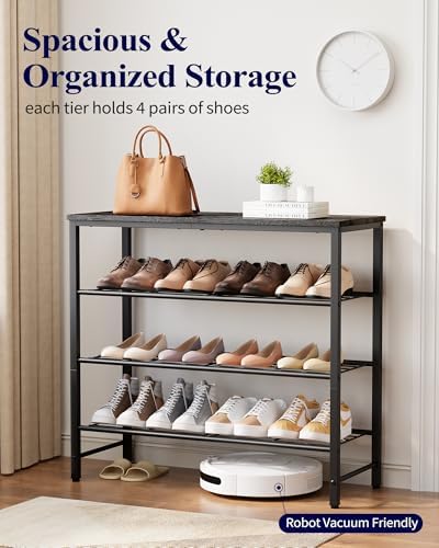 Kitsure Shoe Rack for Closet, Shoe Storage, 29.5" Wide - Image 3