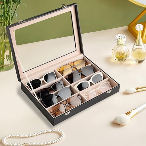 Frebeauty 8-Slot Sunglass Organizer, Sunglass Holder - Image 2