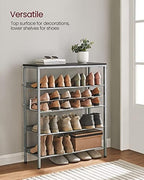 VASAGLE 5-Tier Shoe Rack, Adjustable, Freestanding - Image 4