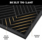 Front Door Mat 3' x 6', Low Profile Heavy Duty Door Mat, Non-Slip Large - Image 4