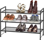 Simple Houseware 3-Tier Stackable Mesh Shoe Rack - Image 2