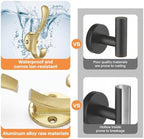 Brushed Bronze Heavy Duty Coat Hooks, 6 Pack Aluminum Wall Hooks - Image 4