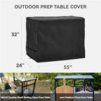 Outdoor Prep Table Cover for Keter Unity Small Portable Table Black - Image 2