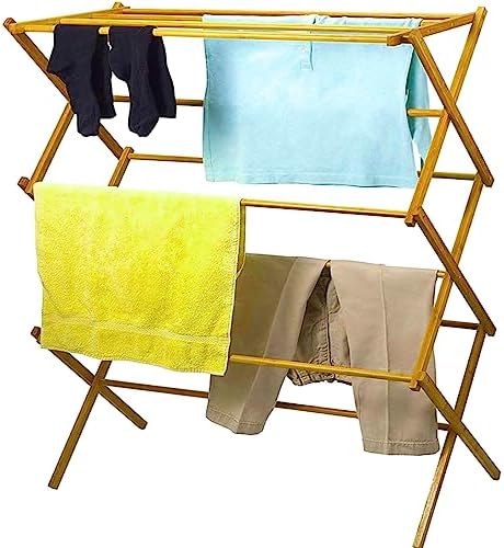 Home IT Wooden Clothes Drying Rack - Image 4