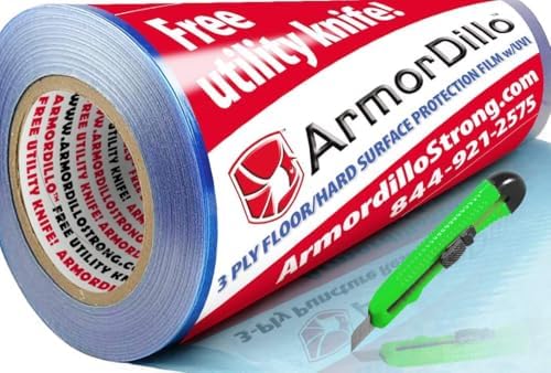 ArmorDillo 38.89 per roll 4 Rolls New 3-Ply Strong Easy to Use Hardwood Floor by ArmorDilloCorp