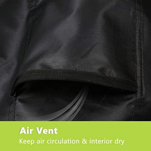 420D Waterproof Fire Pit Cover Rectangular 57"L x 22"W x 25"H Black - Image 5