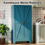 Bevivog 61" Farmhouse Metal Storage Cabinet - Image 3