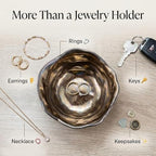 Jewelry Dish, Metallic Ceramic Ring Tray - Image 6