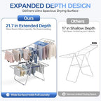 APEXCHASER Clothes Drying Rack, Foldable 2-Level Drying Rack Clothing, - Image 3