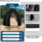 RICHIE 90”x78” Patio Double Egg Chair Cover Waterproof & UV Resistant, - Image 3