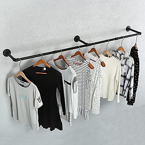 Oroonoko 60" Wall Mounted Clothes Rack, Closet Rods - Image 5