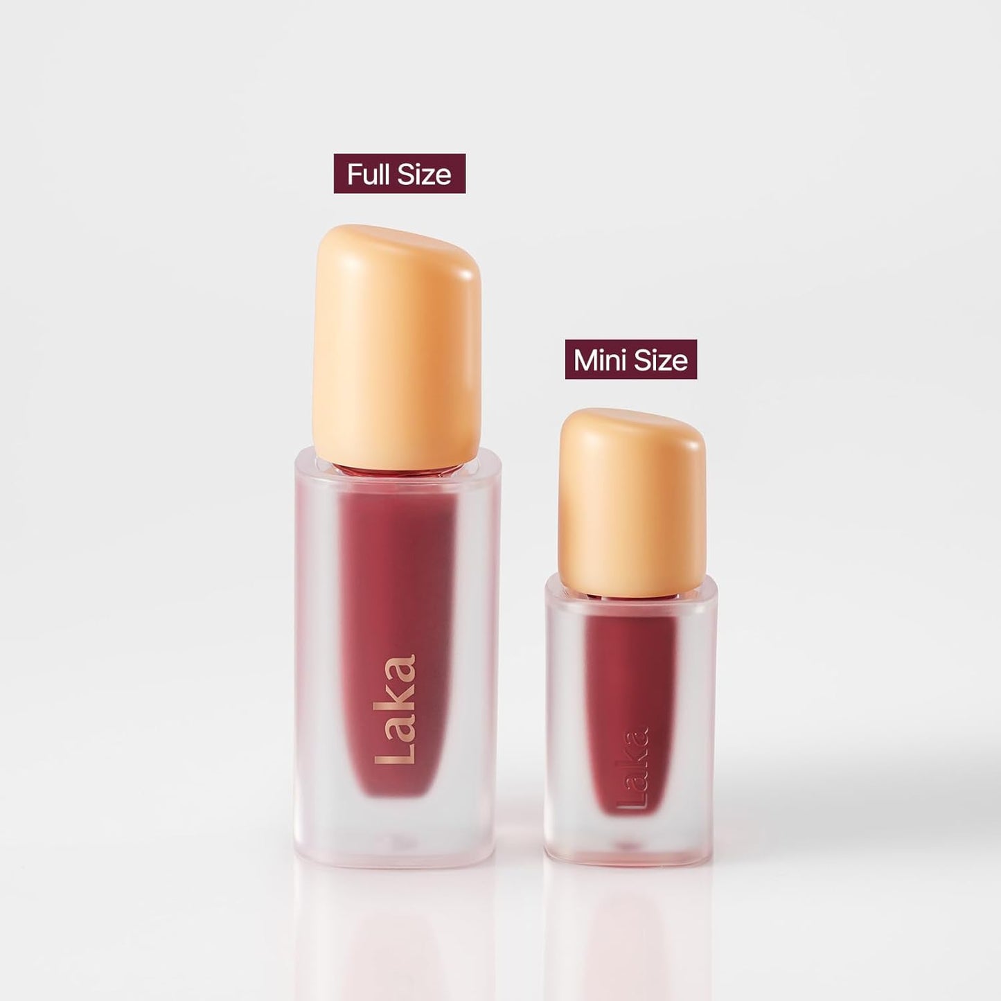 Laka Fruity Glam Lip Tint Mini, Glowing Lip Stain with Wide Color Spectrum, Hydrating & Lightweight Texture, Long-Lasting Bold Stain, Non-Sticky, Vegan, K-Beauty (#111 Mellow)