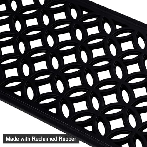Stair Treads — 4 Pack 10x30 inch Lattice Links Rubber Stair Mats - Image 6