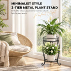 TOSKING 2-Tier & Single Metal Plant Stand Set, Indoor Outdoor - Image 5