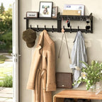 35'' Long Black Coat Rack Wall Mount - Image 2