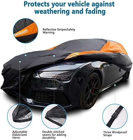 MORNYRAY Waterproof Car Cover All Weather Snowproof UV Protection Windproof - Image 2