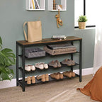 VASAGLE 4-Tier Shoe Rack, 16-20 Pairs, Metal Mesh - Image 5