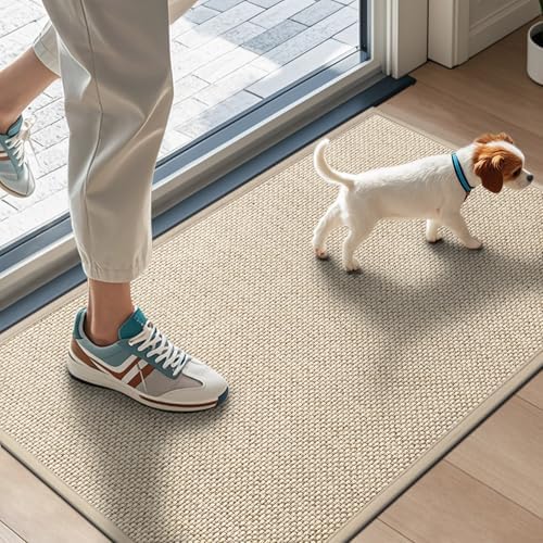 LEKEEPGO Door Mat 17"x29", Non Slip Washable Indoor Door Mat by LEKEEPGO
