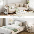 End Table for Small Space, 3-Tier Narrow Side Table - Image 4