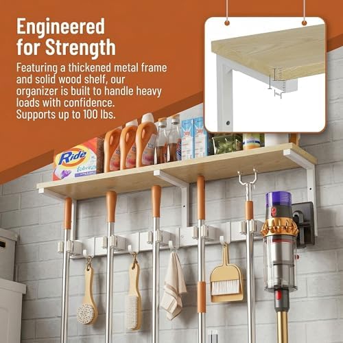 Upgraded Broom Holder Wall Mount - Image 7