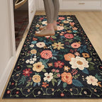DUKINO 3x6 Runner Rug, Non Slip Floral Washable Rug by DUKINO
