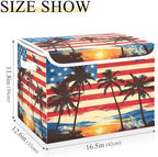 Bolaz American Flag Coconut Tree Storage Bins - Image 3