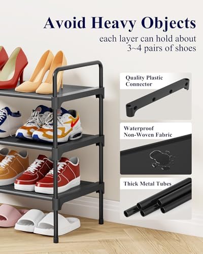 Kitsure Shoe Rack for Closet, Shoe Storage, 27.6" Wide - Image 5