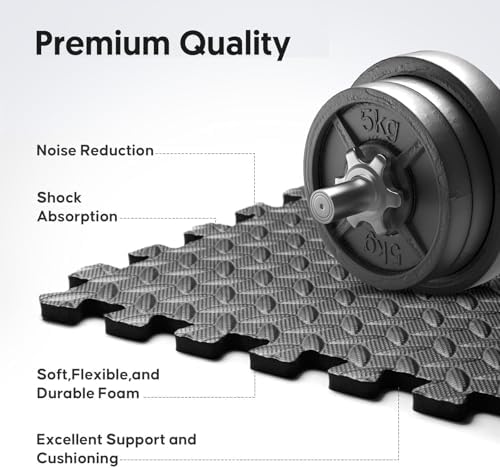 16 Pack 64 sqft Home Gym Mat, Puzzle Exercise Mat, EVA Interlocking Foam Floor - Image 3