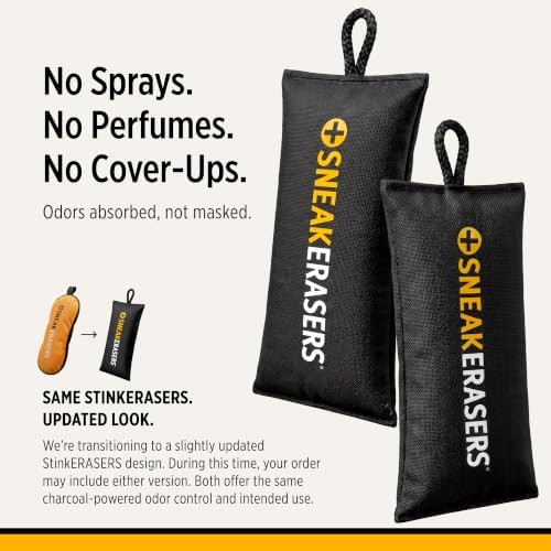 StinkERASERS Activated Charcoal Shoe Deodorizer Bags, 2 Pack - Image 3