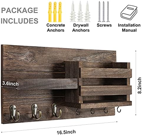 Lwenki Mail Organizer for Wall Mount – Key Holder - Image 5