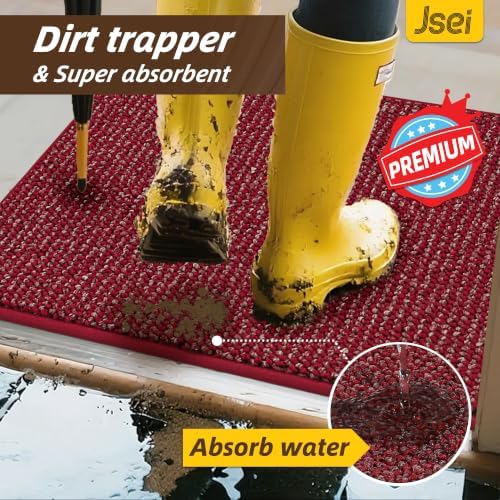 JSEI Dirt Trapper Door Mat 36" x 60", Non-Slip Washable Doormats - Image 5