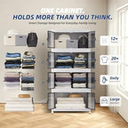SAILUN 464Qt Stackable Storage Bins, Storage Cabinet - Image 5