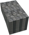 PrimeZone 432 PCS Solid Acacia Wood Interlocking Patio Deck Tiles Outdoor by PrimeZone