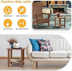 Apolimi Adirondack Outdoor Side Table, 2-Tier Sturdy Patio End Table Weather - Image 5