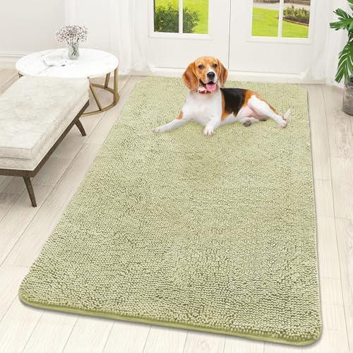 OLANLY Dog Door Mat for Muddy Paws 59x32, Super Absorbent Chenille Mud Mat by OLANLY