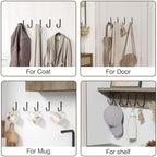 20-Pack Door Hooks for Coat and Towel Black - Image 7