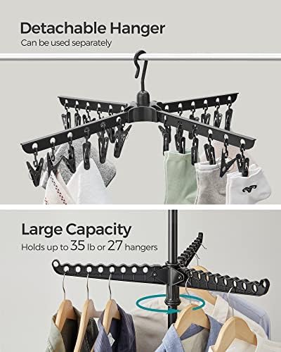 SONGMICS Clothes Drying Rack, 72.8-Inch Drying Rack, 3 Rotatable Arms - Image 4