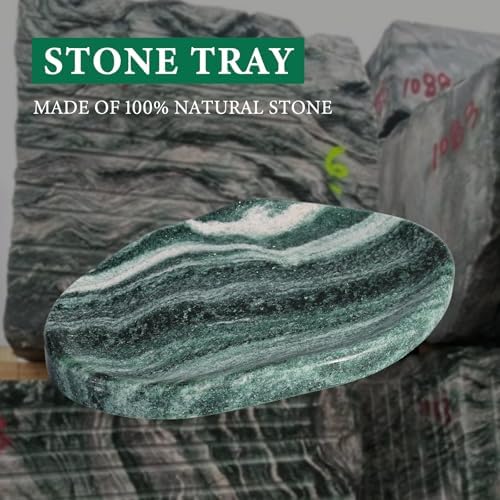 Koville Green Marble Cloud Shape Vanity Tray, Serving Stone Key Tray - Image 4