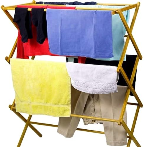 Home IT Wooden Clothes Drying Rack - Image 2