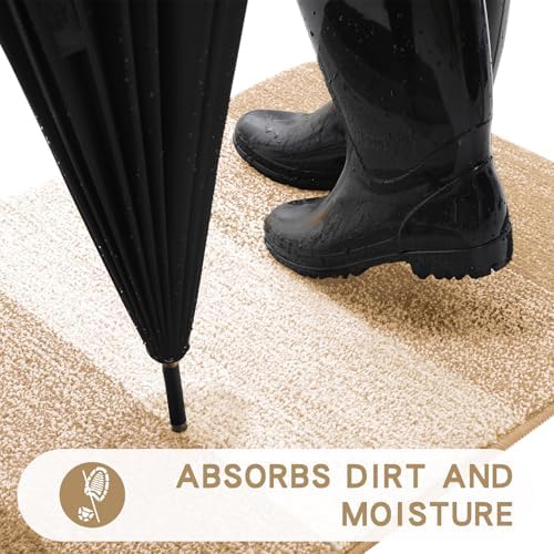 Kitinjoy Indoor Outdoor Door Mat, 32x20 Non-Slip Dirt Trapper Doormats - Image 2
