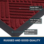 Smiry Front Door Mat Outside Entrance, Natural Rubber Doormat, 29.5x17 Inch - Image 4